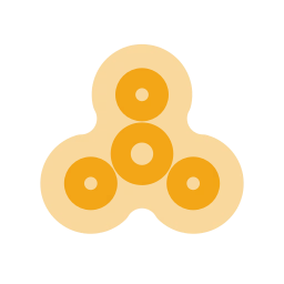 Fidget spinner icon, Flat style