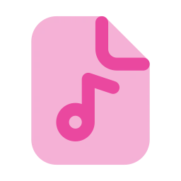 File audio icon, Flat style