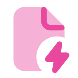 File bolt icon, Flat style