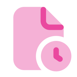 File clock icon, Flat style