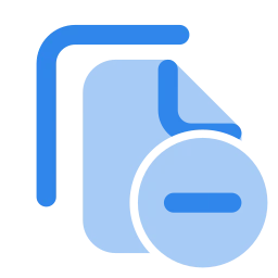 Files minus icon, Flat style