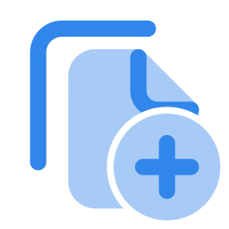 Files plus icon, Flat style