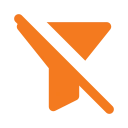 Filter off icon, Flat style