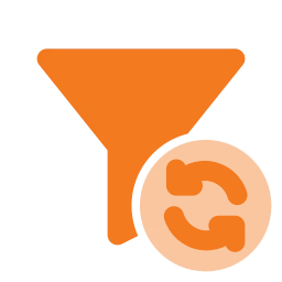 Filter refresh icon, Flat style
