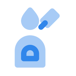 Finger prick test icon, Flat style
