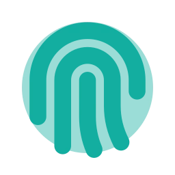 Fingerprint icon, Flat style