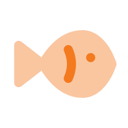 Fish icon, Flat style