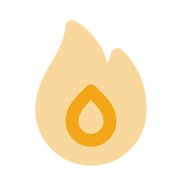 Flame icon, Flat style