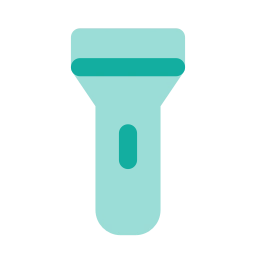 Flashlight icon, Flat style