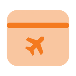 Flight booking icon, Flat style
