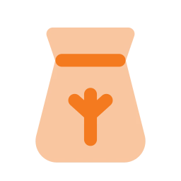 Flour bag icon, Flat style