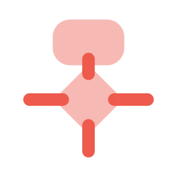 Flowchart icon, Flat style