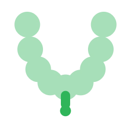 Flower garland icon, Flat style