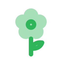 Flower icon, Flat style