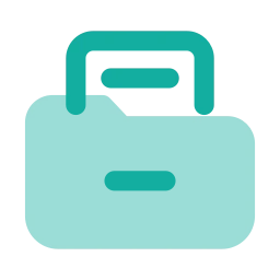 Folder document icon, Flat style