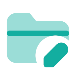 Folder edit icon, Flat style