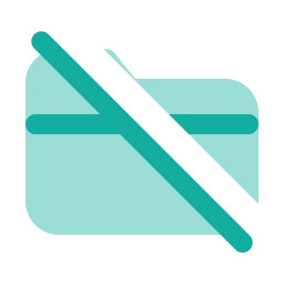 Folder off icon, Flat style