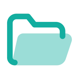 Folder open icon, Flat style