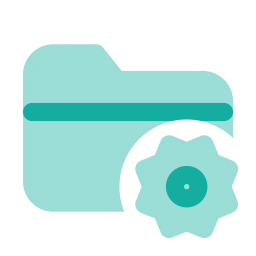 Folder settings icon, Flat style