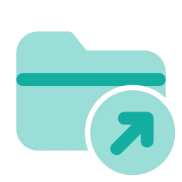 Folder share icon, Flat style