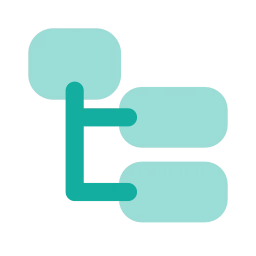Folder tree icon, Flat style