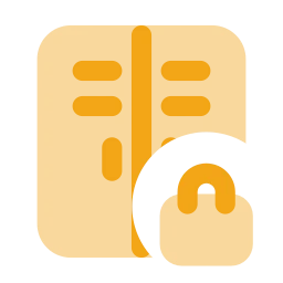 Gym locker lock icon, Flat style