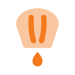 Lantern sky icon, Flat style