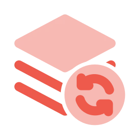 Layers refresh icon, Flat style