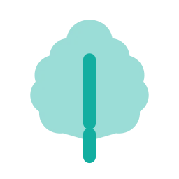 Leaf oak icon, Flat style