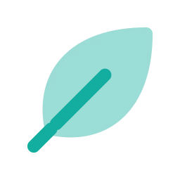 Leaf icon, Flat style