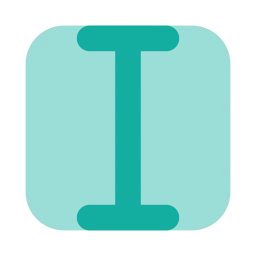 Letter i icon, Flat style