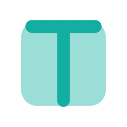 Letter t icon, Flat style