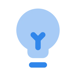 Lightbulb icon, Flat style