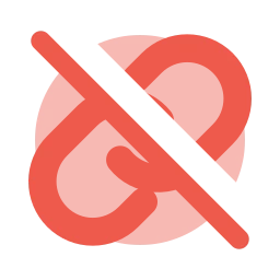 Link off icon, Flat style