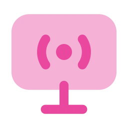Live stream icon, Flat style