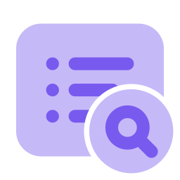 Logs search icon, Flat style