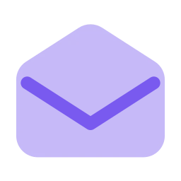 Mail open icon, Flat style