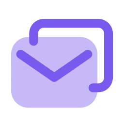Mail stack icon, Flat style