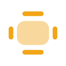 Meeting table icon, Flat style