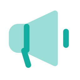 Megaphone icon, Flat style