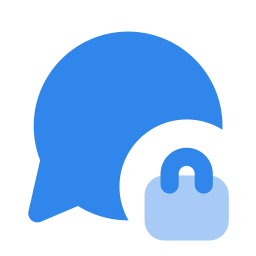 Message lock icon, Flat style
