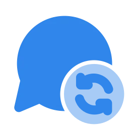 Message refresh icon, Flat style
