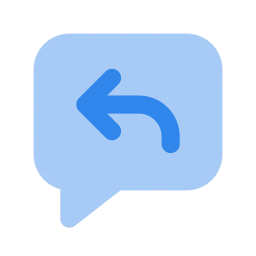 Message reply icon, Flat style