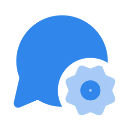 Message settings icon, Flat style