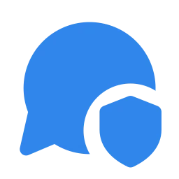 Message shield icon, Flat style