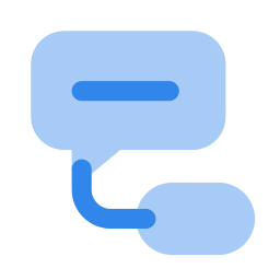 Message thread icon, Flat style