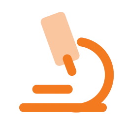 Microscope icon, Flat style