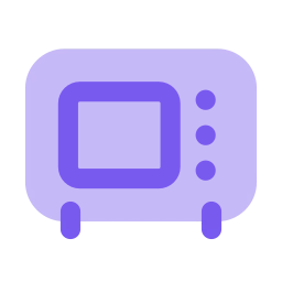Microwave icon, Flat style