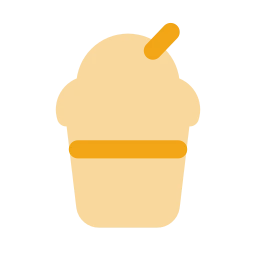 Milkshake icon, Flat style