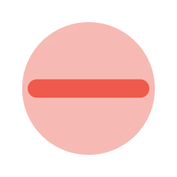 Minus icon, Flat style